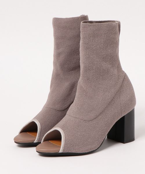 KOBE LETTUCE（コウベレタス）の「[ピンヒールorチャンキーヒール]2typeオープントゥソックスブーツサンダル（サンダル・レディース・ブラック/ブラック系その他/グレー系その他/グレー系その他2・LL/S/M/L）」の14枚目の写真