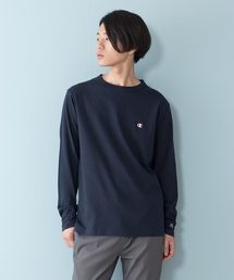 【CHAMPION/チャンピオン】ワンポイント刺繍 無地ロンT C3-P401 ブランドロゴ