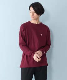 【CHAMPION/チャンピオン】ワンポイント刺繍 無地ロンT C3-P401 ブランドロゴ