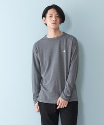 【CHAMPION/チャンピオン】ワンポイント刺繍 無地ロンT C3-P401 ブランドロゴ