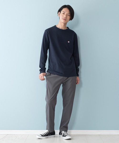 Champion(チャンピオン)の「【CHAMPION/チャンピオン】ワンポイント刺繍 無地ロンT C3-P401 ブランドロゴ(Tシャツ/カットソー・メンズ・ホワイト/チャコールグレー/ブラック/ワイン/ネイビー/杢グレー/サックスブルー/オリーブ・SMALL/LARGE/X-LARGE/MEDIUM)」の13枚目の写真