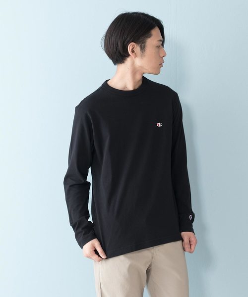 Champion(チャンピオン)の「【CHAMPION/チャンピオン】ワンポイント刺繍 無地ロンT C3-P401 ブランドロゴ(Tシャツ/カットソー・メンズ・ホワイト/チャコールグレー/ブラック/ワイン/ネイビー/杢グレー/サックスブルー/オリーブ・SMALL/LARGE/X-LARGE/MEDIUM)」の15枚目の写真