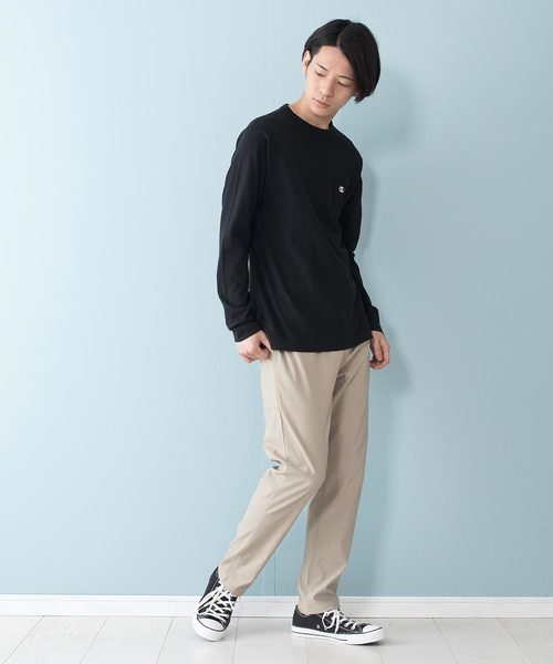 Champion(チャンピオン)の「【CHAMPION/チャンピオン】ワンポイント刺繍 無地ロンT C3-P401 ブランドロゴ(Tシャツ/カットソー・メンズ・ホワイト/チャコールグレー/ブラック/ワイン/ネイビー/杢グレー/サックスブルー/オリーブ・SMALL/LARGE/X-LARGE/MEDIUM)」の16枚目の写真