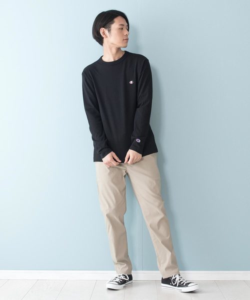 Champion(チャンピオン)の「【CHAMPION/チャンピオン】ワンポイント刺繍 無地ロンT C3-P401 ブランドロゴ(Tシャツ/カットソー・メンズ・ホワイト/チャコールグレー/ブラック/ワイン/ネイビー/杢グレー/サックスブルー/オリーブ・SMALL/LARGE/X-LARGE/MEDIUM)」の17枚目の写真