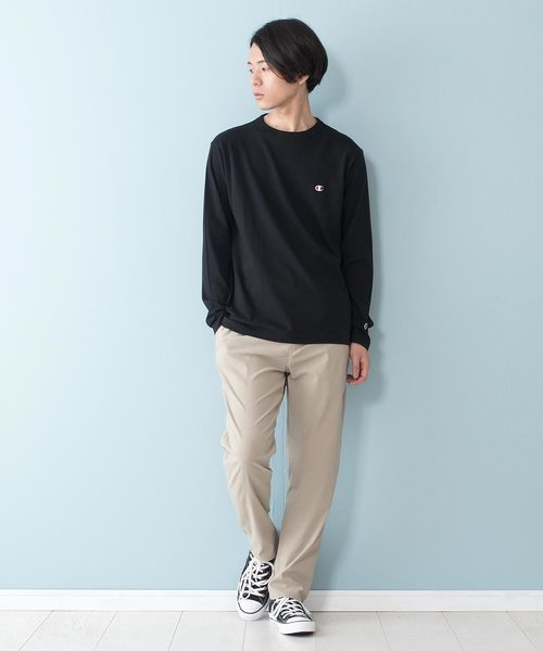 Champion(チャンピオン)の「【CHAMPION/チャンピオン】ワンポイント刺繍 無地ロンT C3-P401 ブランドロゴ(Tシャツ/カットソー・メンズ・ホワイト/チャコールグレー/ブラック/ワイン/ネイビー/杢グレー/サックスブルー/オリーブ・SMALL/LARGE/X-LARGE/MEDIUM)」の18枚目の写真