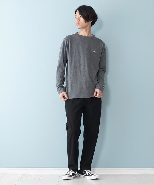 Champion(チャンピオン)の「【CHAMPION/チャンピオン】ワンポイント刺繍 無地ロンT C3-P401 ブランドロゴ(Tシャツ/カットソー・メンズ・ホワイト/チャコールグレー/ブラック/ワイン/ネイビー/杢グレー/サックスブルー/オリーブ・SMALL/LARGE/X-LARGE/MEDIUM)」の21枚目の写真