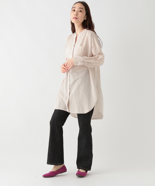 studio CLIP（スタディオクリップ）の「ワッシャースタンドシャツチュニック（シャツ/ブラウス・レディース・ライトグレー/グレー/その他1・FREE）」の8枚目の写真