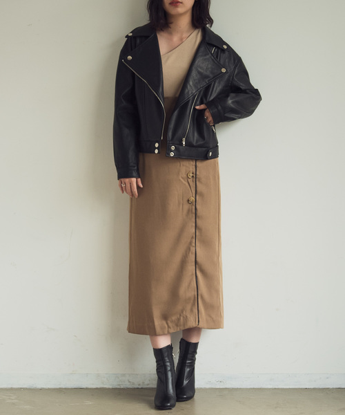 Aunt Marie's（アントマリーズ）の「AUNT MARIE'S  ドロップショルダーライダース（ライダースジャケット・レディース・ブラック・FREE）」の3枚目の写真