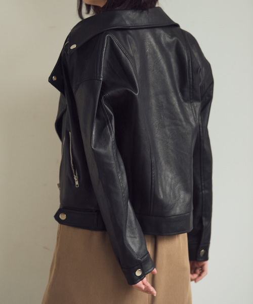 Aunt Marie's（アントマリーズ）の「AUNT MARIE'S  ドロップショルダーライダース（ライダースジャケット・レディース・ブラック・FREE）」の4枚目の写真