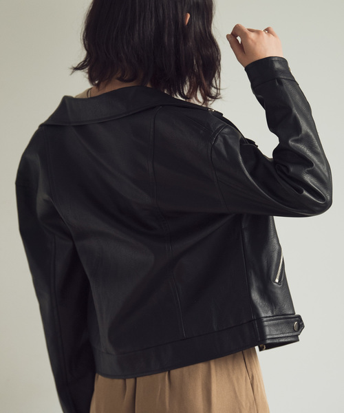 Aunt Marie's（アントマリーズ）の「AUNT MARIE'S  ドロップショルダーライダース（ライダースジャケット・レディース・ブラック・FREE）」の2枚目の写真