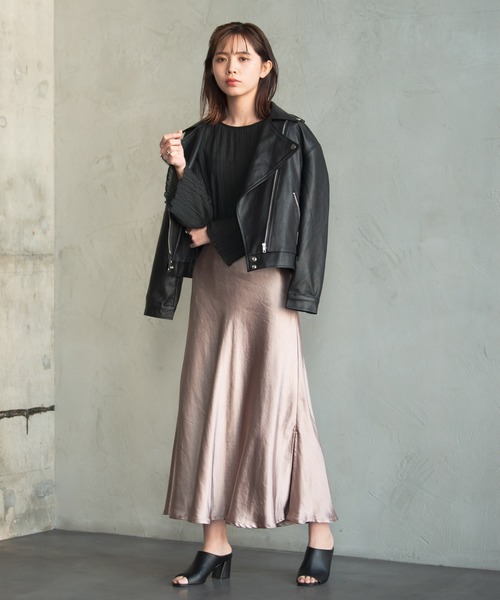 Aunt Marie's（アントマリーズ）の「AUNT MARIE'S  ドロップショルダーライダース（ライダースジャケット・レディース・ブラック・FREE）」の7枚目の写真