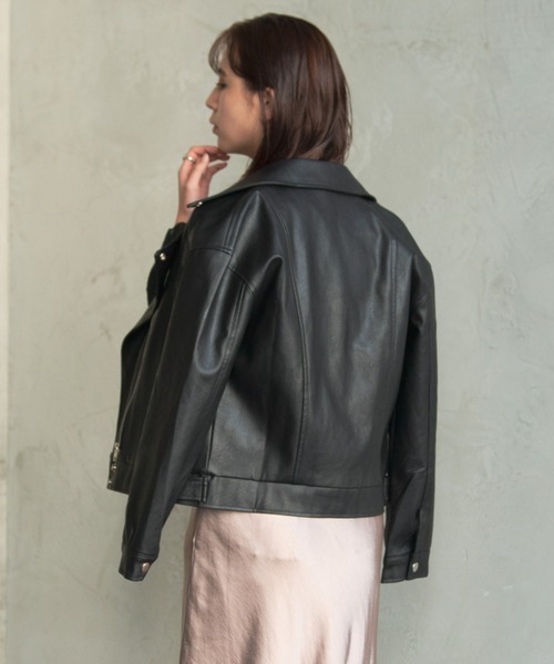 Aunt Marie's（アントマリーズ）の「AUNT MARIE'S  ドロップショルダーライダース（ライダースジャケット・レディース・ブラック・FREE）」の14枚目の写真