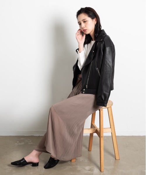 Aunt Marie's（アントマリーズ）の「AUNT MARIE'S  ドロップショルダーライダース（ライダースジャケット・レディース・ブラック・FREE）」の21枚目の写真