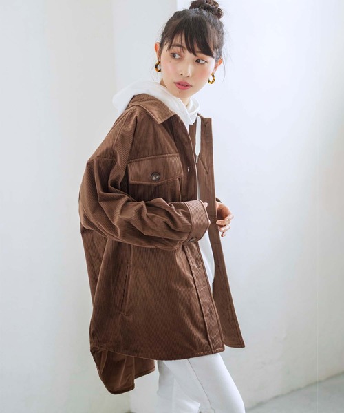 GeeRA(ジーラ)の「コーデュロイオーバーサイズジャケット(その他アウター・レディース・ブラウン/アイボリー/マスタード・MEDIUM)」の14枚目の写真