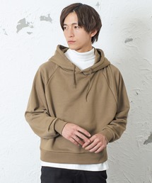メンズ長袖ワイドシルエットドルマンプルパーカー