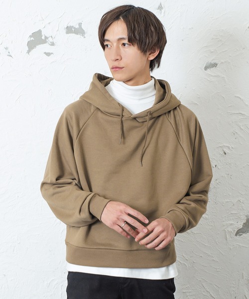 MinoriTY(マイノリティ)の「メンズ長袖ワイドシルエットドルマンプルパーカー(パーカー・メンズ・ブラック/ベージュ/オフホワイト/キャメル・M/L)」の4枚目の写真