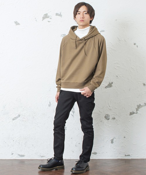 MinoriTY(マイノリティ)の「メンズ長袖ワイドシルエットドルマンプルパーカー(パーカー・メンズ・ブラック/ベージュ/オフホワイト/キャメル・M/L)」の8枚目の写真