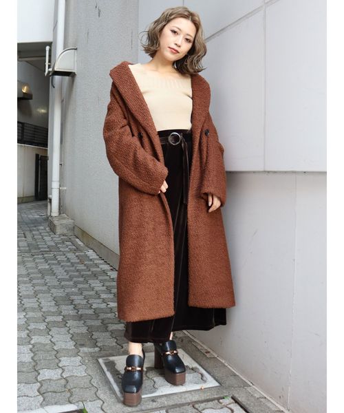 MURUA（ムルーア）の「ベロアマーメイドスカート（スカート・レディース・ブラウン/カーキ/ピンク・FREE）」の5枚目の写真