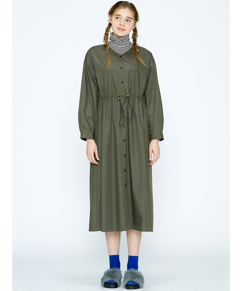 シロップ．（シロップ．）の「ボリュームたっぷり　はおりワンピース（ワンピース・レディース・カーキ・XX-LARGE/X-LARGE/LARGE/MEDIUM/SMALL）」の2枚目の写真