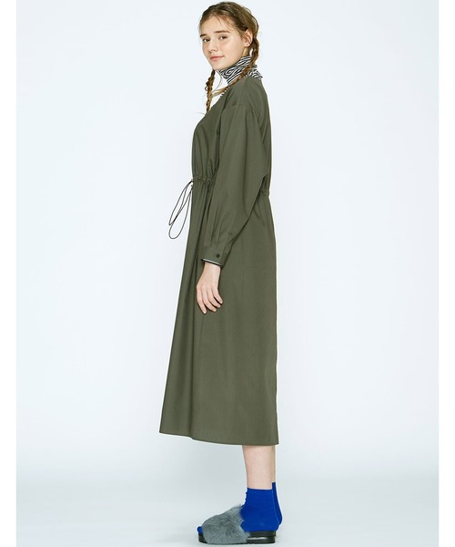 シロップ．（シロップ．）の「ボリュームたっぷり　はおりワンピース（ワンピース・レディース・カーキ・XX-LARGE/X-LARGE/LARGE/MEDIUM/SMALL）」の3枚目の写真