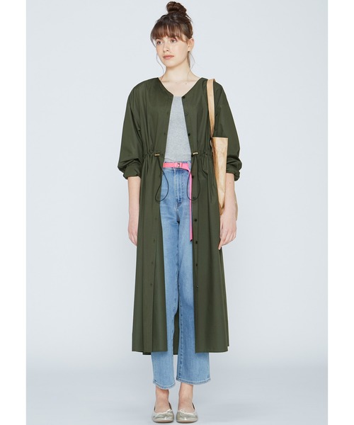 シロップ．（シロップ．）の「ボリュームたっぷり　はおりワンピース（ワンピース・レディース・カーキ・XX-LARGE/X-LARGE/LARGE/MEDIUM/SMALL）」の5枚目の写真