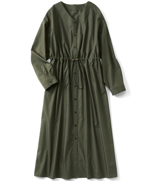 シロップ．（シロップ．）の「ボリュームたっぷり　はおりワンピース（ワンピース・レディース・カーキ・XX-LARGE/X-LARGE/LARGE/MEDIUM/SMALL）」の6枚目の写真