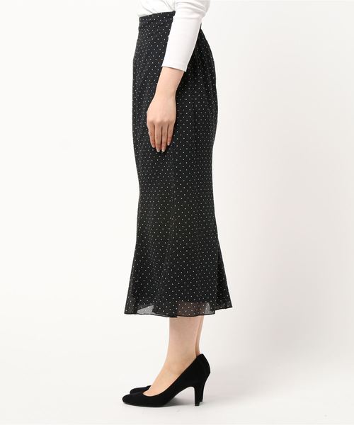 flower(フラワー)の「プレイフルドットスカート(スカート・レディース・ブラック/アイボリー・FREE)」の3枚目の写真