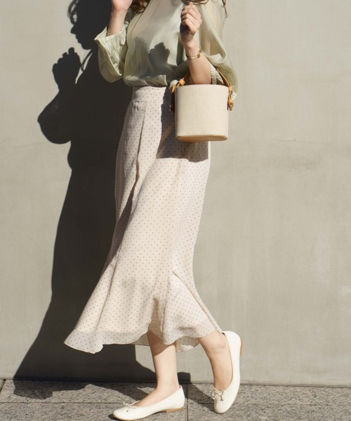 flower(フラワー)の「プレイフルドットスカート(スカート・レディース・ブラック/アイボリー・FREE)」の13枚目の写真