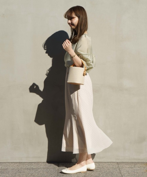 flower(フラワー)の「プレイフルドットスカート(スカート・レディース・ブラック/アイボリー・FREE)」の14枚目の写真