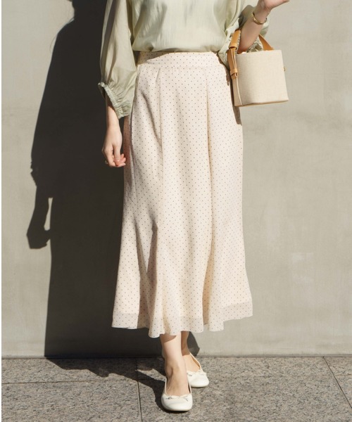 flower(フラワー)の「プレイフルドットスカート(スカート・レディース・ブラック/アイボリー・FREE)」の15枚目の写真