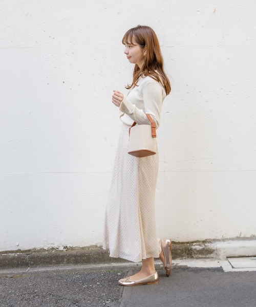 flower(フラワー)の「プレイフルドットスカート(スカート・レディース・ブラック/アイボリー・FREE)」の11枚目の写真