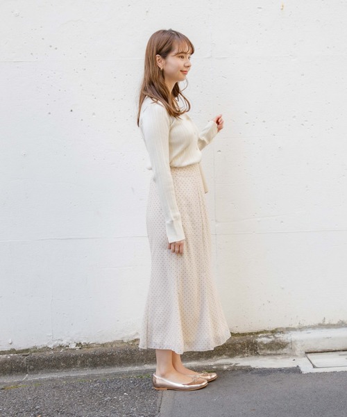 flower(フラワー)の「プレイフルドットスカート(スカート・レディース・ブラック/アイボリー・FREE)」の12枚目の写真