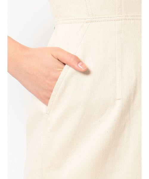 MERCURYDUO（マーキュリーデュオ）の「配色バックベルトジャンスカ（ワンピース・レディース・アイボリー/ブラウン/インディゴブルー・SMALL/MEDIUM）」の17枚目の写真