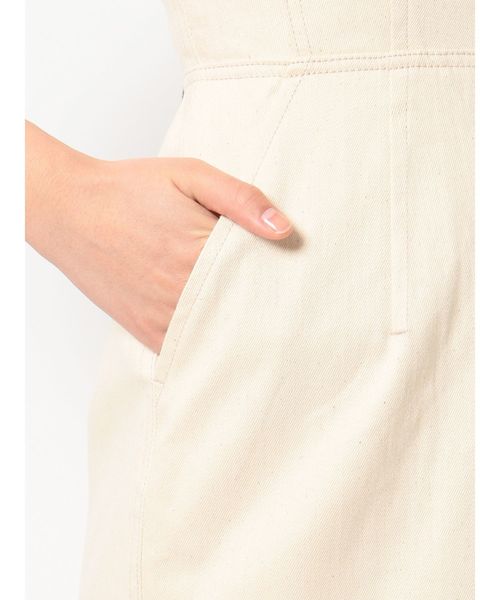 MERCURYDUO（マーキュリーデュオ）の「配色バックベルトジャンスカ（ワンピース・レディース・アイボリー/ブラウン/インディゴブルー・SMALL/MEDIUM）」の5枚目の写真