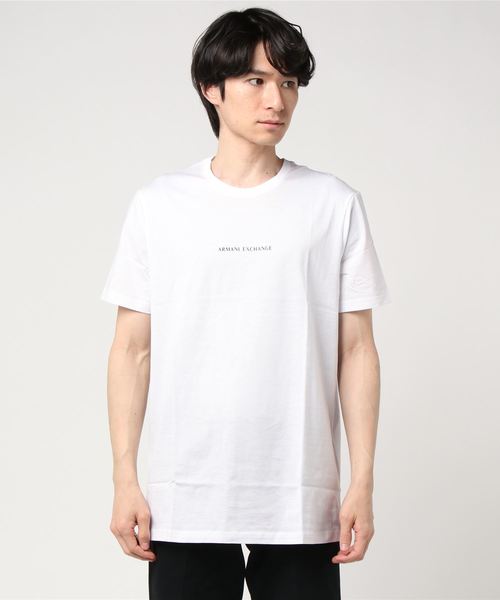 ARMANI EXCHANGE(アルマーニエクスチェンジ)の「【A|Xアルマーニ エクスチェンジ】ロゴ 半袖クルーネックTシャツ/SLIM(Tシャツ/カットソー・メンズ・ネイビー/ホワイト・X-LARGE/LARGE/SMALL/MEDIUM/X-SMALL)」の3枚目の写真