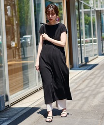 natural couture | サイドファスナーあきワッフルワンピース(ワンピース)