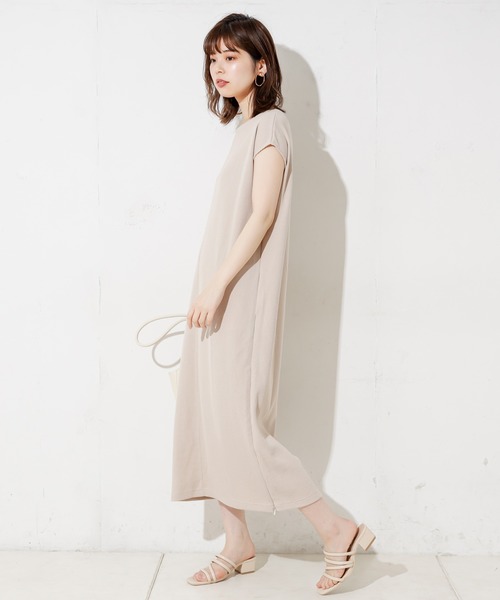 natural couture（ナチュラルクチュール）の「サイドファスナーあきワッフルワンピース（ワンピース・レディース・ブラック/アイボリー/ミント/ライトベージュ/レンガ・FREE）」の16枚目の写真