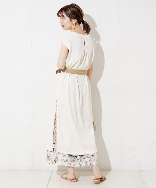 natural couture（ナチュラルクチュール）の「サイドファスナーあきワッフルワンピース（ワンピース・レディース・ブラック/アイボリー/ミント/ライトベージュ/レンガ・FREE）」の9枚目の写真