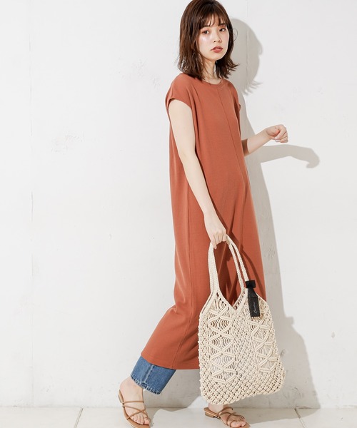 natural couture（ナチュラルクチュール）の「サイドファスナーあきワッフルワンピース（ワンピース・レディース・ブラック/アイボリー/ミント/ライトベージュ/レンガ・FREE）」の22枚目の写真