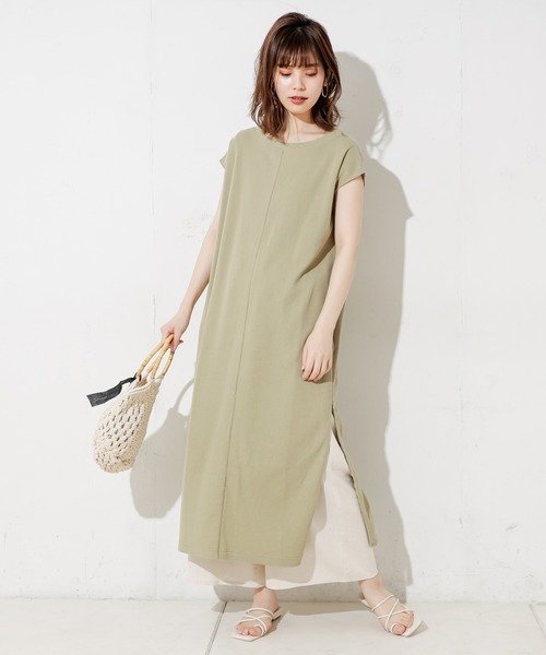 natural couture（ナチュラルクチュール）の「サイドファスナーあきワッフルワンピース（ワンピース・レディース・ブラック/アイボリー/ミント/ライトベージュ/レンガ・FREE）」の20枚目の写真