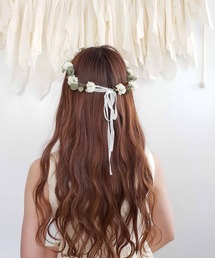 美品　エムスール　ヘアーアクセサリー　カチューシャ スズランとリーフの花冠＊（その他ヘアアクセサリー）｜m.soeur