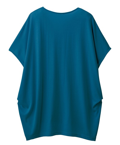 GeeRA（ジーラ）の「吸汗速乾！キーネックドルマンチュニック（Tシャツ/カットソー・レディース・ブルーグリーン/ブラック/ライトグレー・XX-LARGE/X-LARGE/MEDIUM/LARGE）」の7枚目の写真