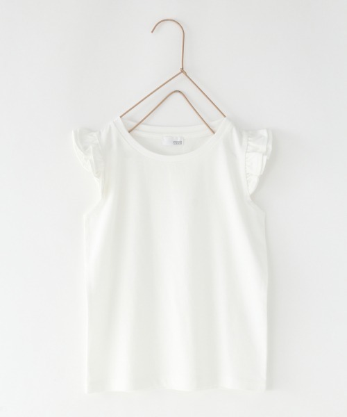 LOWRYS FARM（ローリーズファーム）の「チビフリルノースリーブ　892708（Tシャツ/カットソー・キッズ・ホワイト/ブラック/グリーン・MEDIUM/LARGE/X-LARGE）」の2枚目の写真