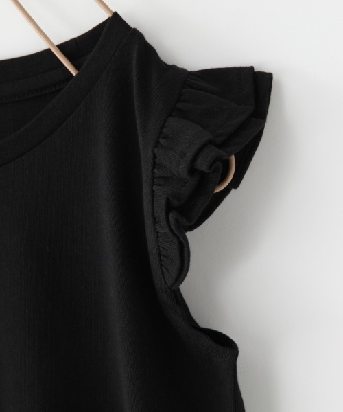 LOWRYS FARM（ローリーズファーム）の「チビフリルノースリーブ　892708（Tシャツ/カットソー・キッズ・ホワイト/ブラック/グリーン・MEDIUM/LARGE/X-LARGE）」の6枚目の写真