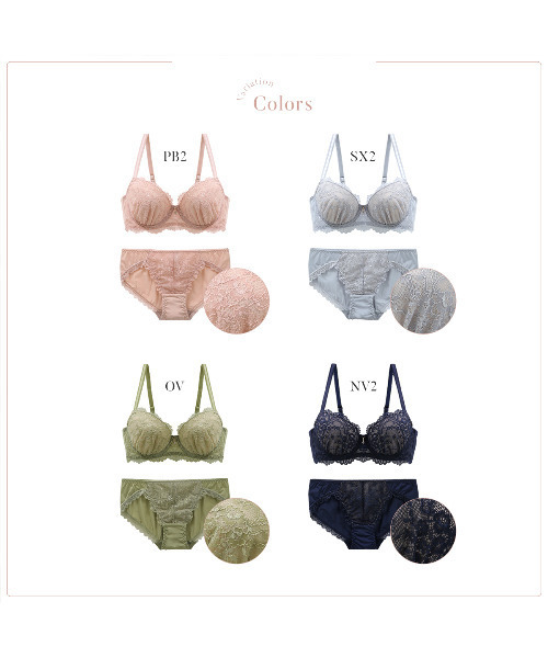 blooming FLORA（ブルーミングフローラ）の「【ふっくらバストをメイク！自然なキレイを叶える】 ブラジャー＆ショーツ セット / ナチュラルメイクブラ 大きいサイズ アンダー80 脇高 総レース B C D E F（ブラ&ショーツ・レディース・サックスブルー/ネイビー/ブラック/ピンク/ピンクベージュ/ラベンダー/ブラウン/イエロー/テラコッタ/サックスブルー系2/ピンク系2/オリーブ/ネイビー系2・B65/B75/B80/C70/C75/D75/F65/F70/F75/D80/E70/E80/E75/B70/C80/D65/D70/E65/F80/C65/D75M/C75M/B65M/B75M/D70M/B70M/B75L/E80L/E75L/C75L/D80L/F70M/E65M/F75L/C65M/D65M/D75L/E70M/F80L/C70M）」の21枚目の写真