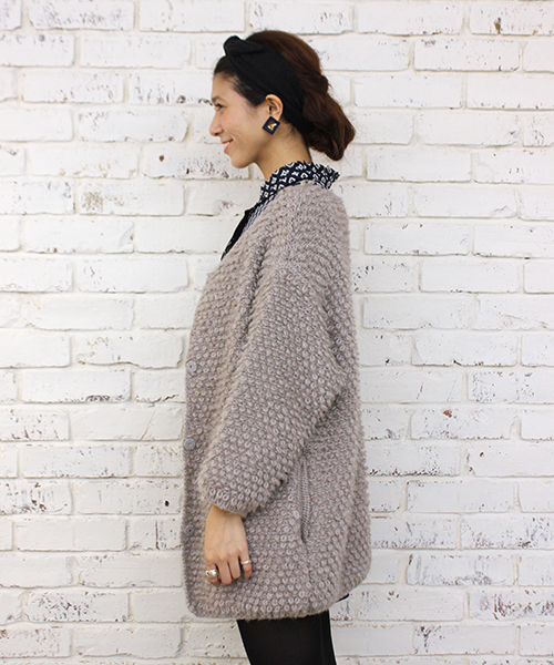 mystic(ミスティック)の「ループカーディガン(カーディガン/ボレロ・レディース・オフホワイト/ブラック/グレー・FREE)」の9枚目の写真