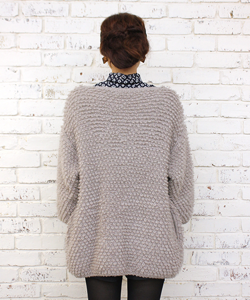 mystic(ミスティック)の「ループカーディガン(カーディガン/ボレロ・レディース・オフホワイト/ブラック/グレー・FREE)」の10枚目の写真