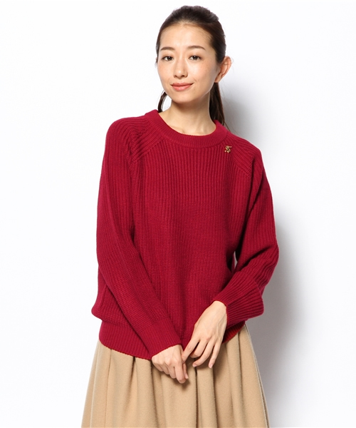 LOUNGEDRESS（ラウンジドレス）の「ミドルゲージニット（ニット/セーター・レディース・アイボリー/レッド/ブラック・ﾌﾘ-）」の22枚目の写真