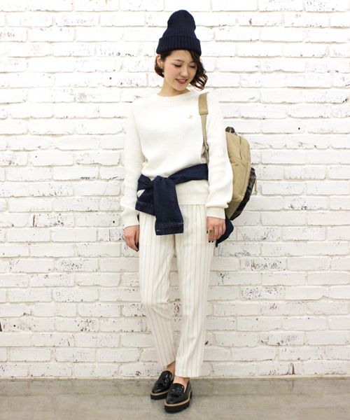 LOUNGEDRESS（ラウンジドレス）の「ミドルゲージニット（ニット/セーター・レディース・アイボリー/レッド/ブラック・ﾌﾘ-）」の21枚目の写真