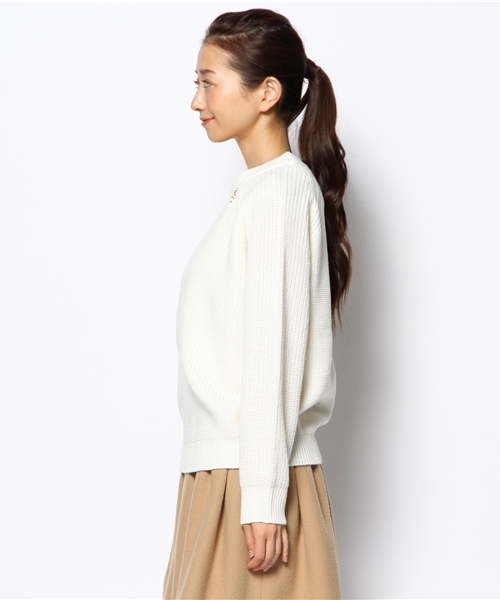 LOUNGEDRESS（ラウンジドレス）の「ミドルゲージニット（ニット/セーター・レディース・アイボリー/レッド/ブラック・ﾌﾘ-）」の7枚目の写真